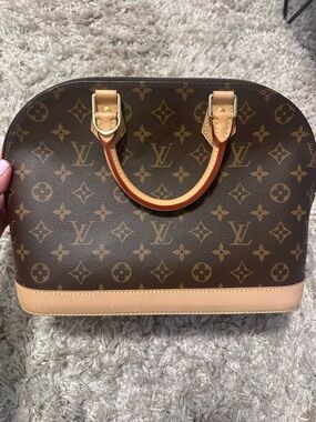 Louis Vuitton Monogram Alma Satchel in Brown and Tan